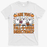 Retro Are You Fall O Ween Directions Teacher Halloween T-Shirt - White