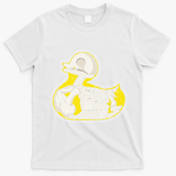 Rubber Duck Skeleton Lazy Halloween Costume Funny Ducky T-Shirt - White