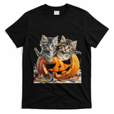 Retro Floral Spooky Season T-Shirt - Black