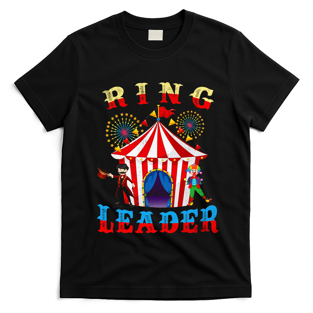 Ring Leader Costume Circus Staff Carnival T-Shirt - Black