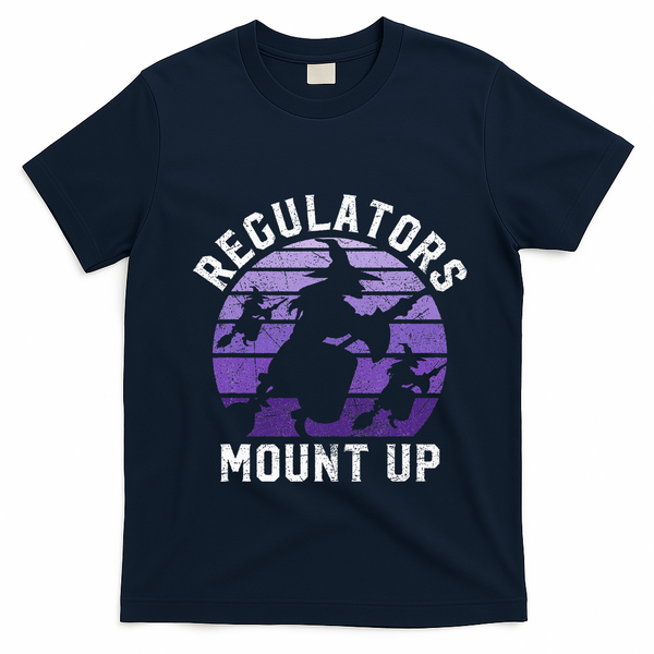 Regulators Mount Up Halloween Witch T-Shirt - Navy Blue