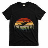 Retro Ultimate Frisbee Player Vintage Flying Disc T-Shirt - Black