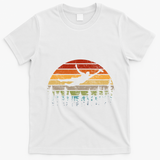 Retro Ultimate Frisbee Player Vintage Flying Disc T-Shirt - White