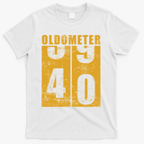 Retro Vintage Oldometer 40 Years Old T-Shirt - White
