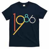 Retro Vintage Style 1986 40th Birthday T-Shirt - Navy