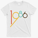 Retro Vintage Style 1986 40th Birthday T-Shirt - White