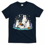 Spooky and Adorable Black Cat Halloween Costumes T-Shirt - Navy Blue