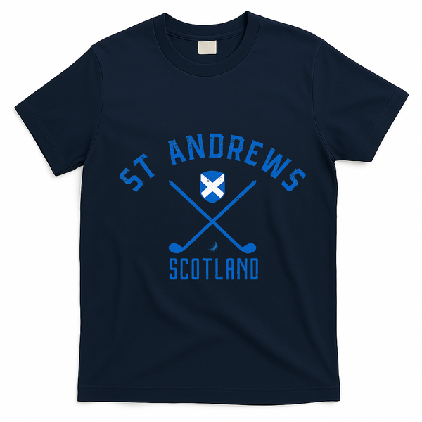 St. Andrews Scotland Golf T-Shirt - Navy Blue