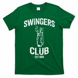 Swingers Club Golf Clubs Funny Golf Sarcastic Golfing T-Shirt - Irish Green