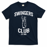 Swingers Club Golf Clubs Funny Golf Sarcastic Golfing T-Shirt - Navy Blue