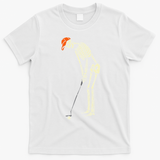 Skeleton Golf Funny Halloween Golfing Sports Golfer T-Shirt - White