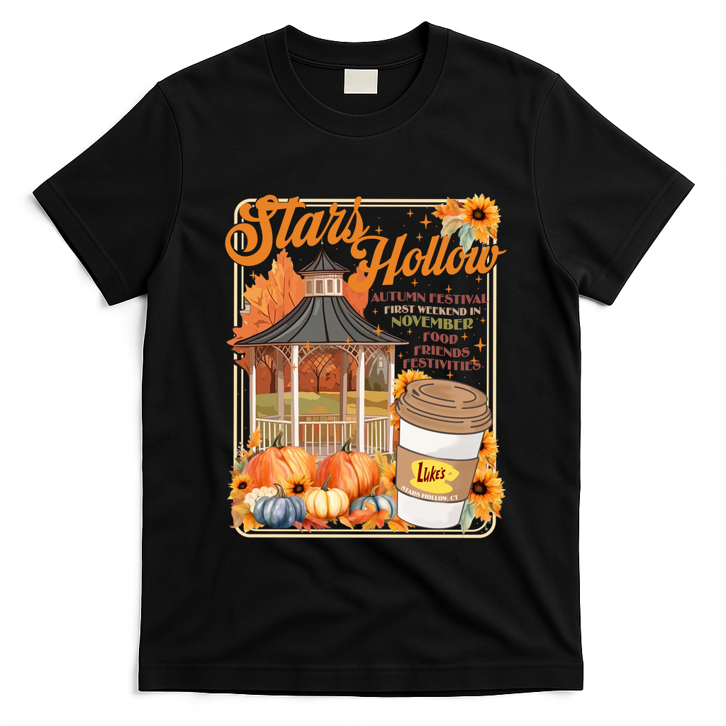 Stars Hollow Autumn Festival First Weekend On November Gilmore Fall Vibe T-Shirt - Black
