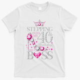 Stepping Into My 40th Birthday Like A boss T-Shirt - White