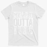 Straight Outta My Thirties Funny 40th Birthday Shirt shirt T-Shirt - White