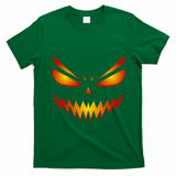 Spooky Pumpkin Face Halloween T-Shirt - Irish Green