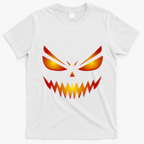 Spooky Pumpkin Face Halloween T-Shirt - White