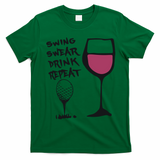 Swing Swear Drink Repeat Golf & Wine Wome T-Shirt - Irish Green