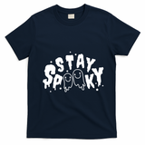 Stay Spooky Halloween Festive T-Shirt - Navy Blue