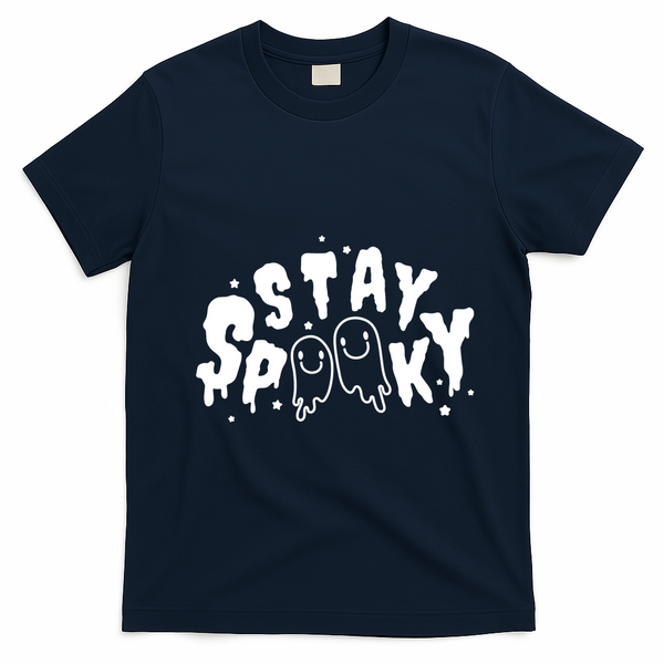 Stay Spooky Halloween Festive T-Shirt - Navy Blue