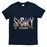 Spooky Season Iridescent Halloween T-Shirt - Navy Blue