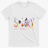 Spooky Season Iridescent Halloween T-Shirt - White