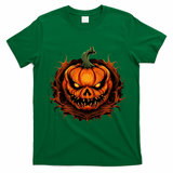 Scary Spooky Jack O Lantern Face Pumpkin Halloween T-Shirt - Irish Green