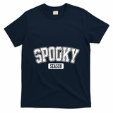 Spooky Season Retro Halloween T-Shirt - Navy Blue