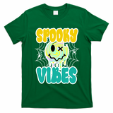Spooky Vibes Smile Face Halloween T-Shirt - Irish Green