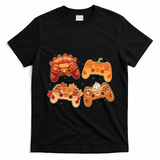 Thanksgiving Autumn Fall Video Game Controllers T-Shirt - Black