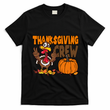 Thanksgiving Crew Funny Turkey Fall T-Shirt - Black