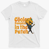 The Coolest Pumpkin In The Patch Kids Pumpkin Halloween T-Shirt - White