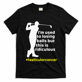 Testicular Cancer Survivor Golf Player Orchidectomy T-Shirt - Black
