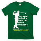Testicular Cancer Survivor Golf Player Orchidectomy T-Shirt - Irish Green