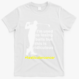Testicular Cancer Survivor Golf Player Orchidectomy T-Shirt - White