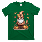 Trendy Fall Gnome Cute Thanksgiving Autumn Gift T-Shirt - Irish Green