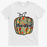 Thankful Fall Nature Pumpkin T-Shirt - White