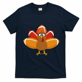 Turkey Football Thanksgiving T-Shirt - Navy Blue