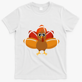 Turkey Football Thanksgiving T-Shirt - White