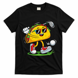 Taco Golf Player Cinco De Mayo Food Fiesta Mexican Golfer T-Shirt - Black