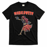 Tropical Halloween Party Mahaloween Hula T-Shirt - Black