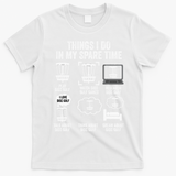 Things I Do In My Spare Time Disc Golf funny Gift Player T-Shirt - White
