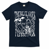 There It Goes My Last Flying F Halloween Skeleton T-Shirt - Navy Blue
