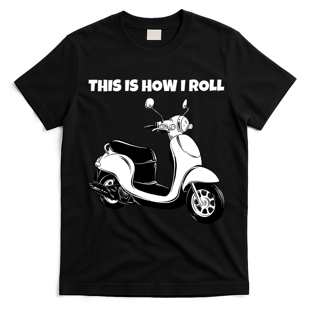 This Is How I Roll Scooter T-Shirt - Black