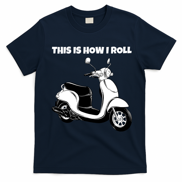 This Is How I Roll Scooter T-Shirt - Navy Blue