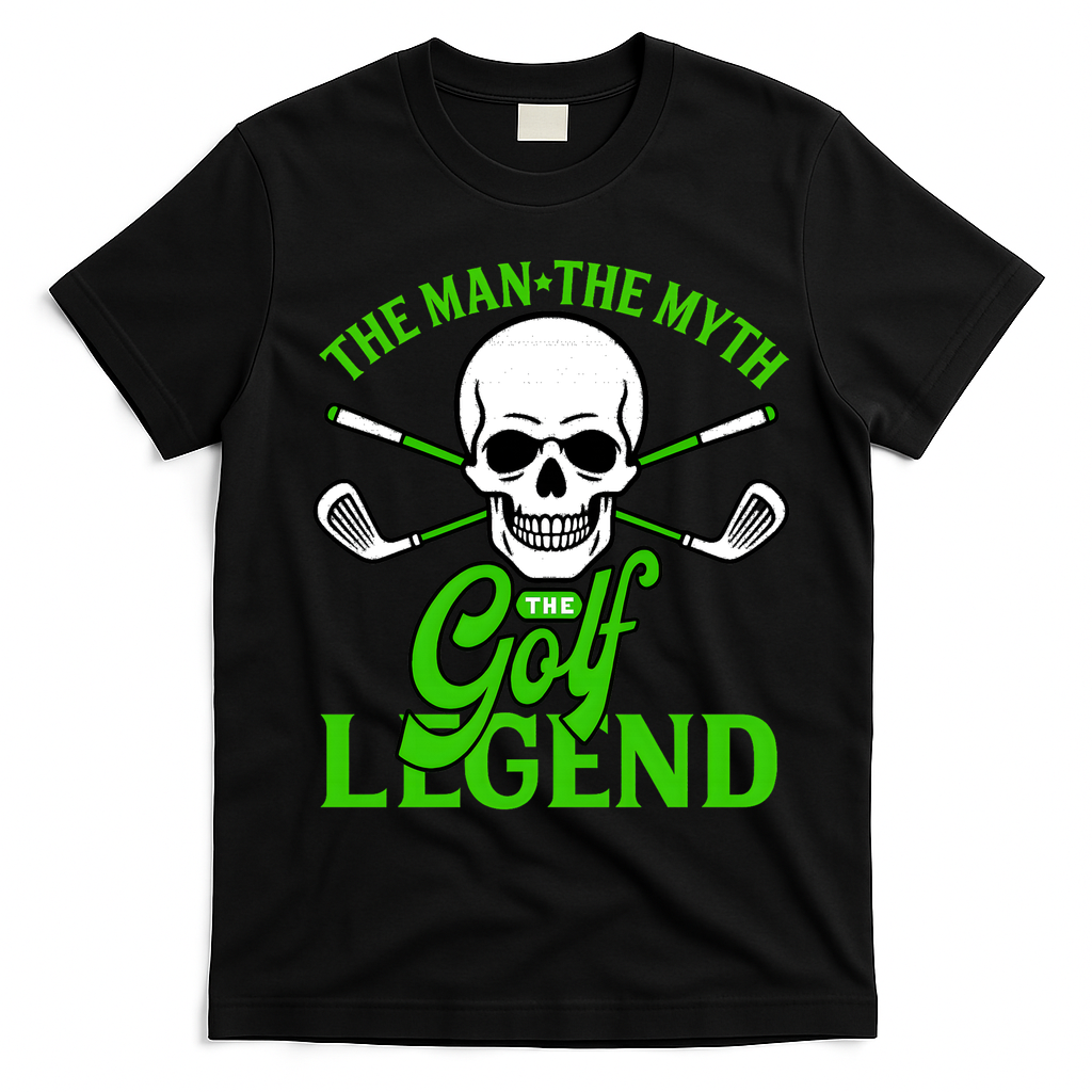The Man The Myth The Golf Legend T-Shirt - Black