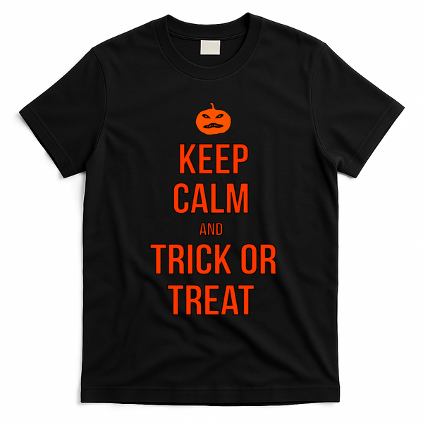 Keep Calm And Trick Or Treat T-Shirt - Black