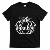 Thankful Pumpkin Cute Cozy T-Shirt - Black