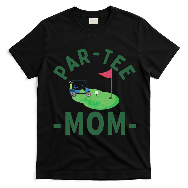 The Par Mom Hole In One Golf Parents Matching Family T-Shirt - Black