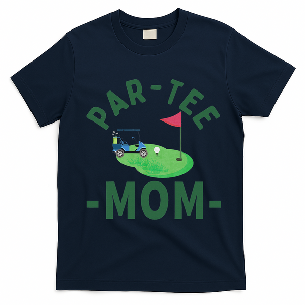 The Par Mom Hole In One Golf Parents Matching Family T-Shirt - Navy Blue