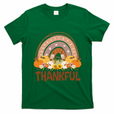 Thankful Pumpkin Patch Cute Rainbow Holiday T-Shirt - Irish Green